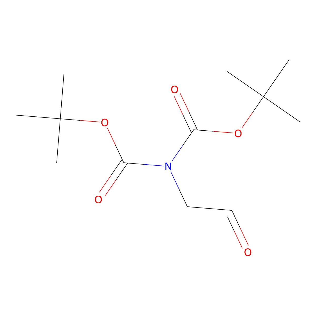 di-tert-Butyl 2-oxoethyliminodicarboxylate molecular structure, CAS 155089-06-8