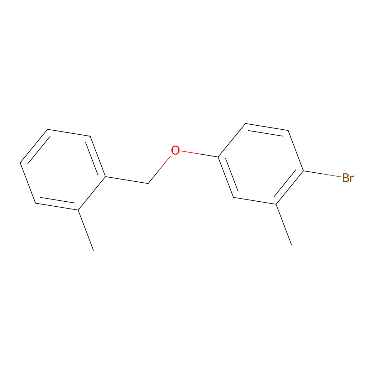 1-Bromo-2-methyl-4-((2-methylbenzyl)oxy)benzene molecular structure, CAS 1550900-45-2