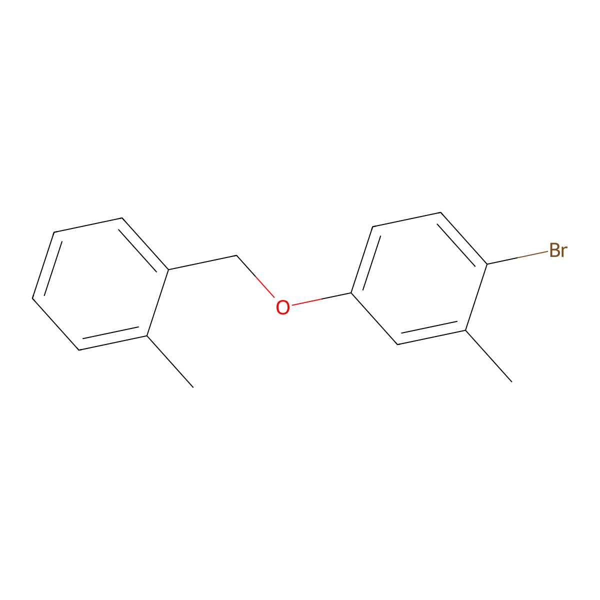 1-Bromo-2-methyl-4-((2-methylbenzyl)oxy)benzene molecular structure, CAS 1550900-45-2
