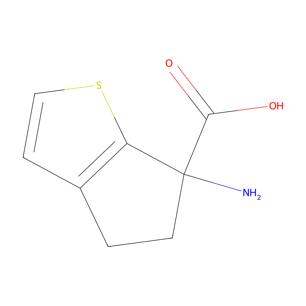 6-Amino-5,6-dihydro-4H-cyclopenta[B]thiophene-6-carboxylic acid molecular structure, CAS 1550905-91-3