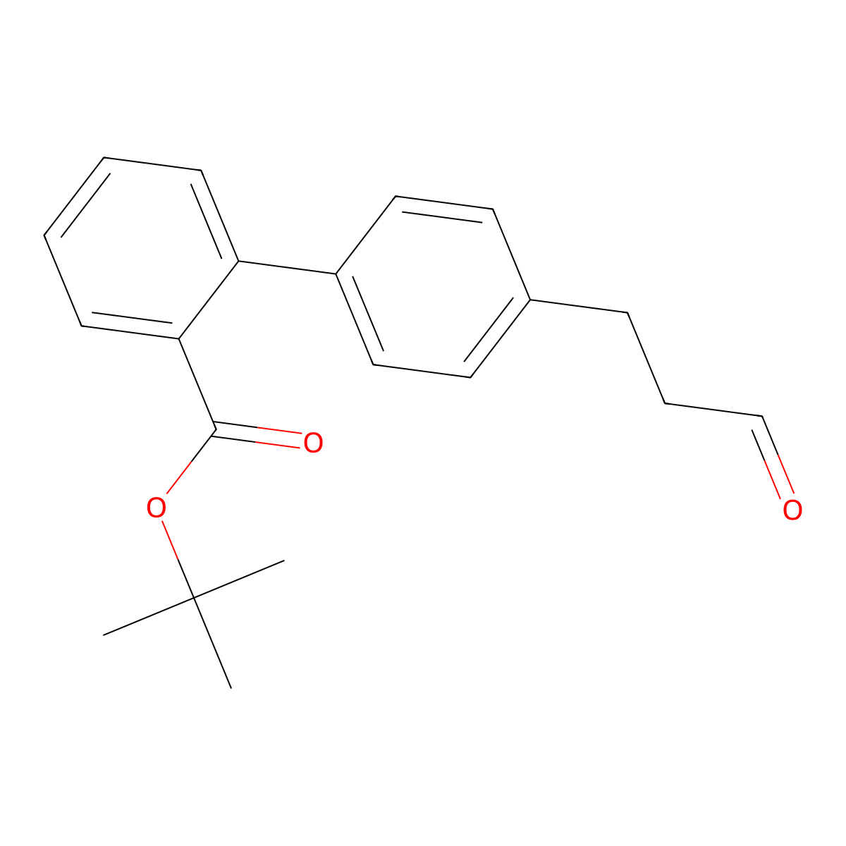 tert-Butyl 4'-(3-oxopropyl)biphenyl-2-carboxylate molecular structure, CAS 155091-82-0