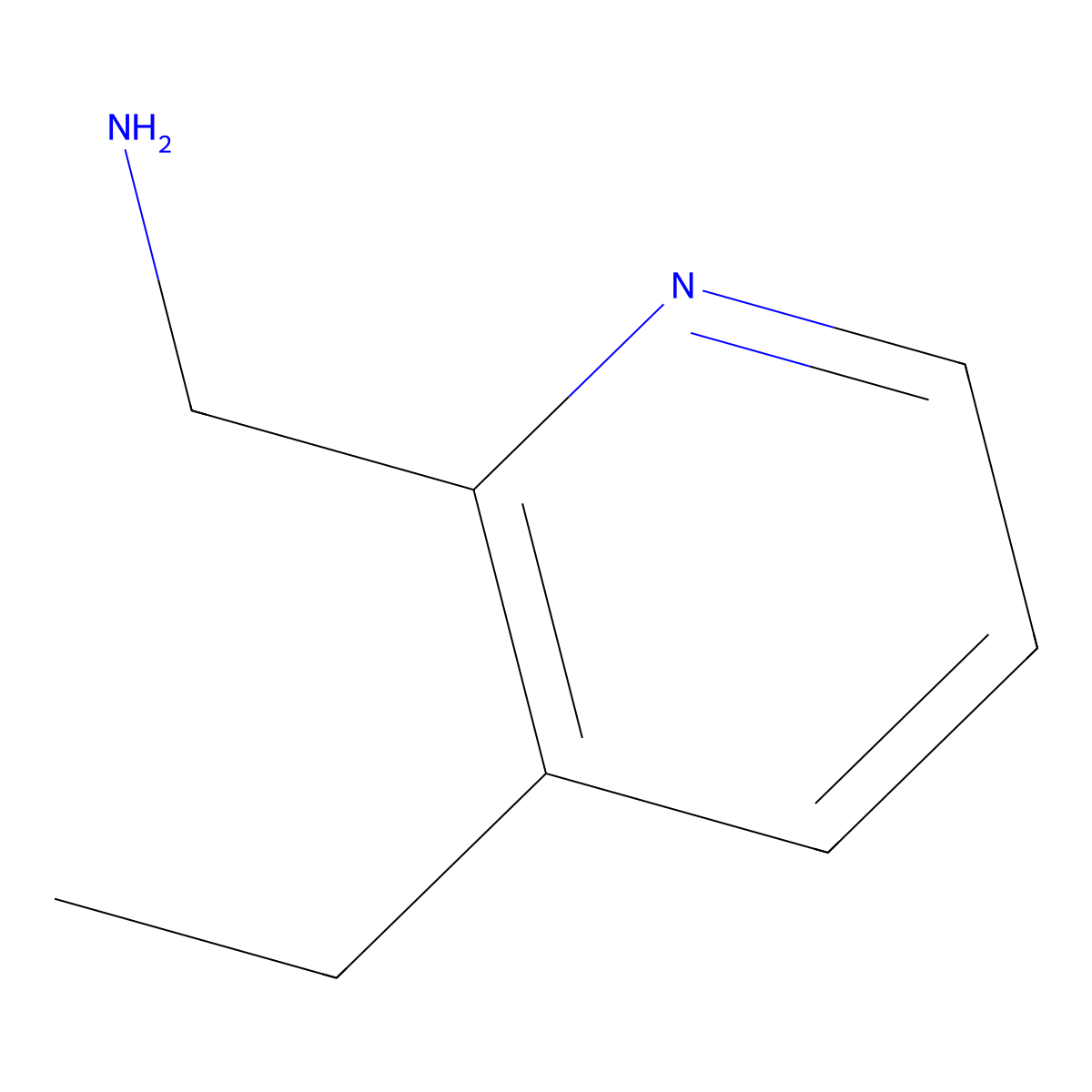 (3-Ethylpyridin-2-yl)methanamine molecular structure, CAS 1550911-04-0