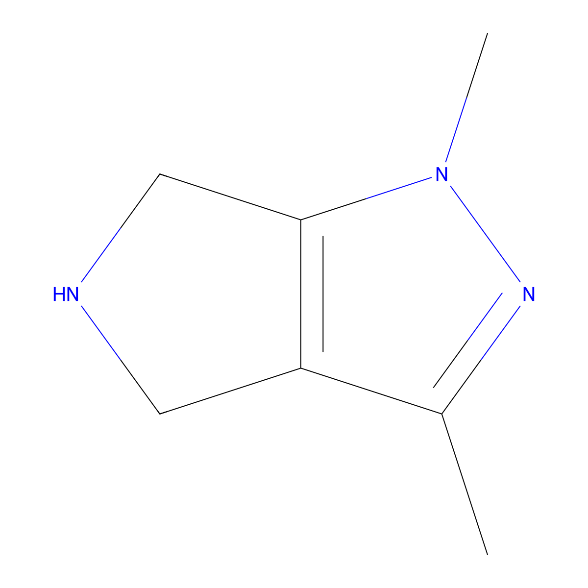 1,3-dimethyl-5,6-dihydro-4H-pyrrolo[3,4-c]pyrazole molecular structure, CAS 1550916-60-3