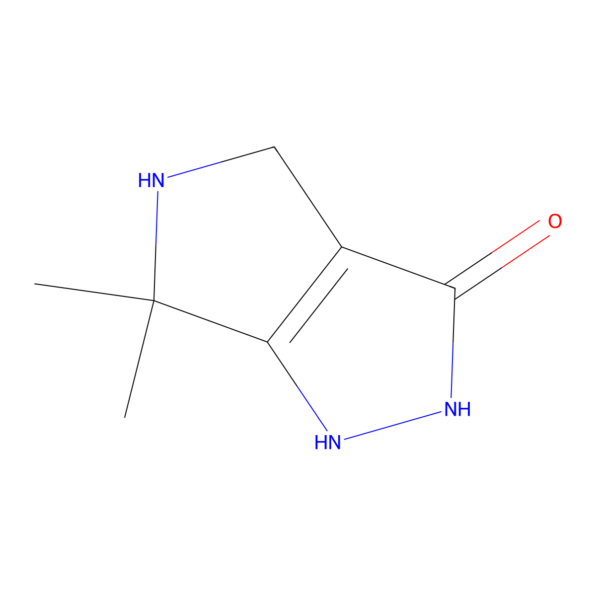 6,6-dimethyl-2H,4H,5H,6H-pyrrolo[3,4-c]pyrazol-3-ol molecular structure, CAS 1550916-82-9