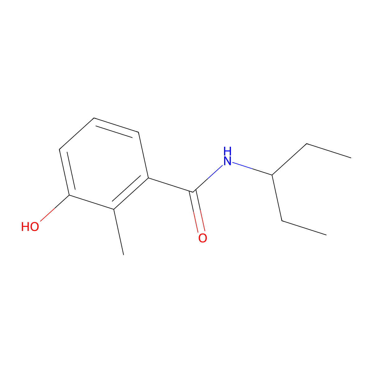 N-(1-Ethylpropyl)-3-hydroxy-2-methylbenzamide molecular structure, CAS 1550946-63-8