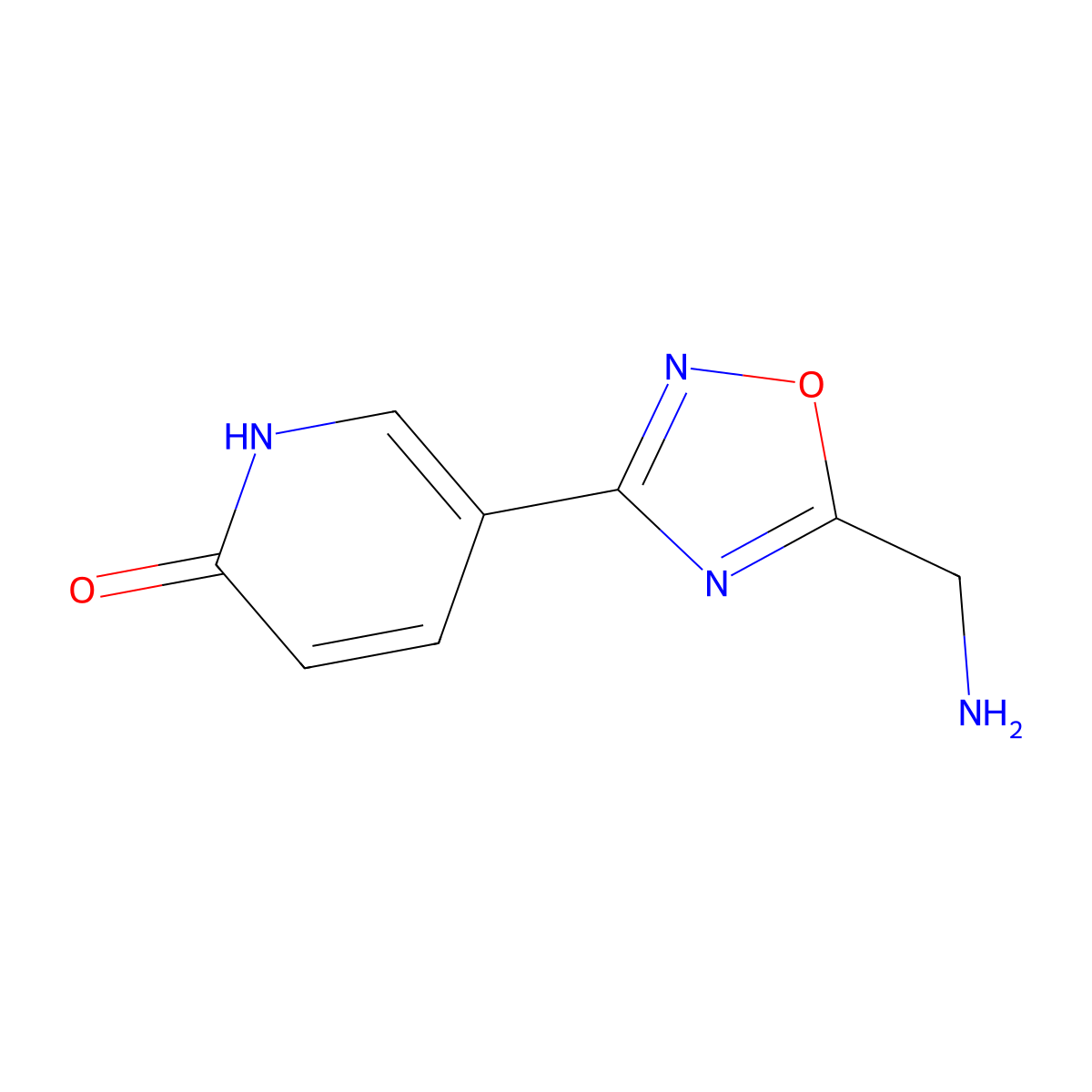 5-(5-(Aminomethyl)-1,2,4-oxadiazol-3-yl)pyridin-2-ol molecular structure, CAS 1550947-43-7