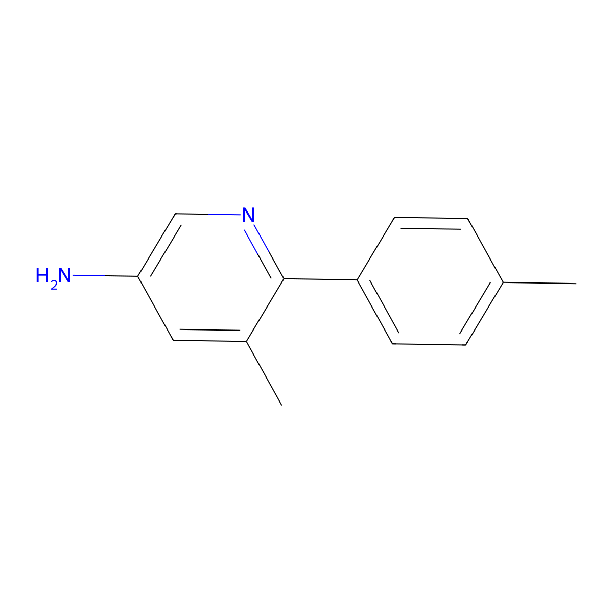 5-Methyl-6-(4-methylphenyl)-3-pyridinamine molecular structure, CAS 1550960-55-8