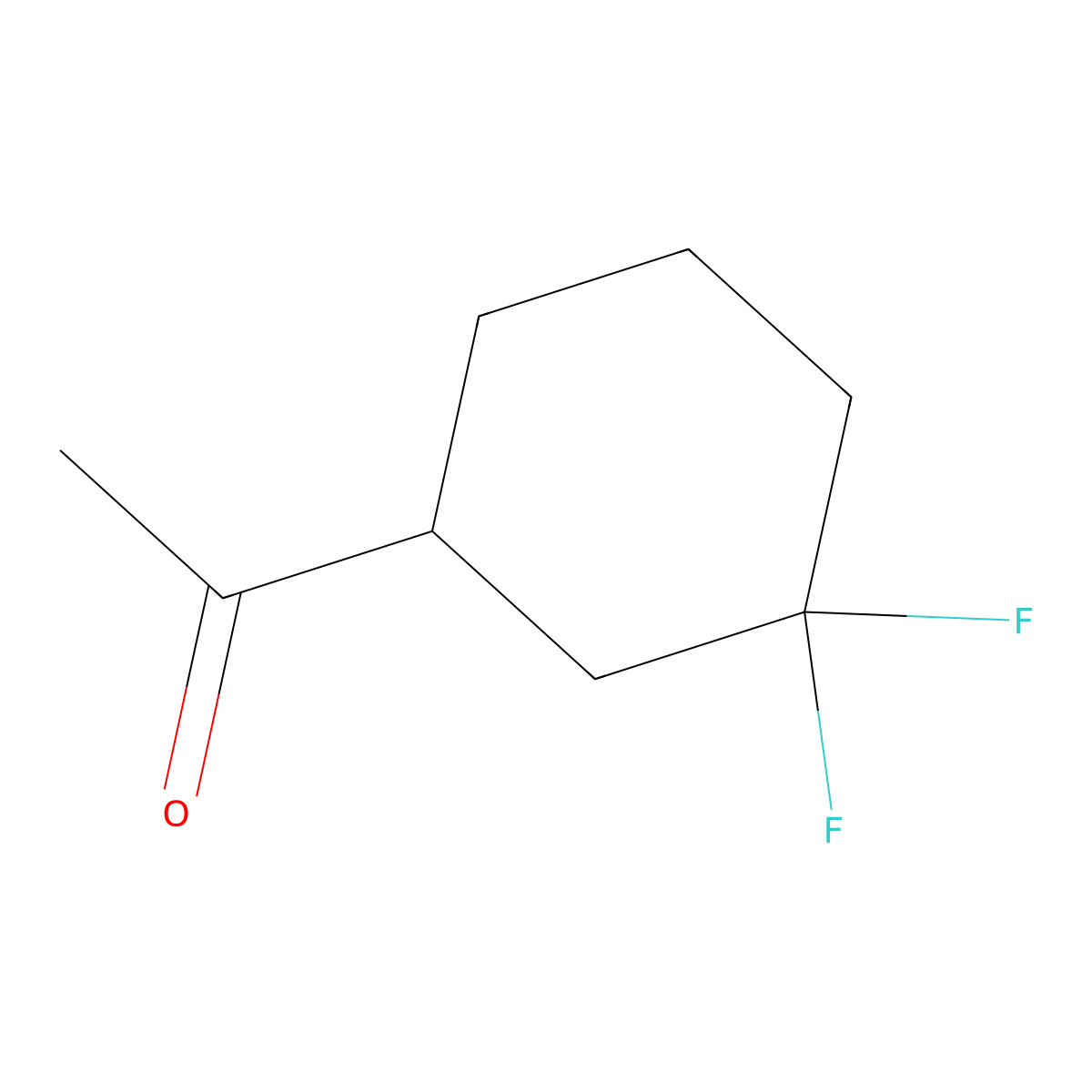 1-(3,3-Difluorocyclohexyl)ethan-1-one molecular structure, CAS 1550967-56-0