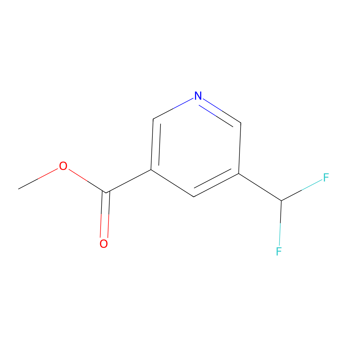 Methyl 5-(difluoromethyl)nicotinate molecular structure, CAS 1550967-83-3