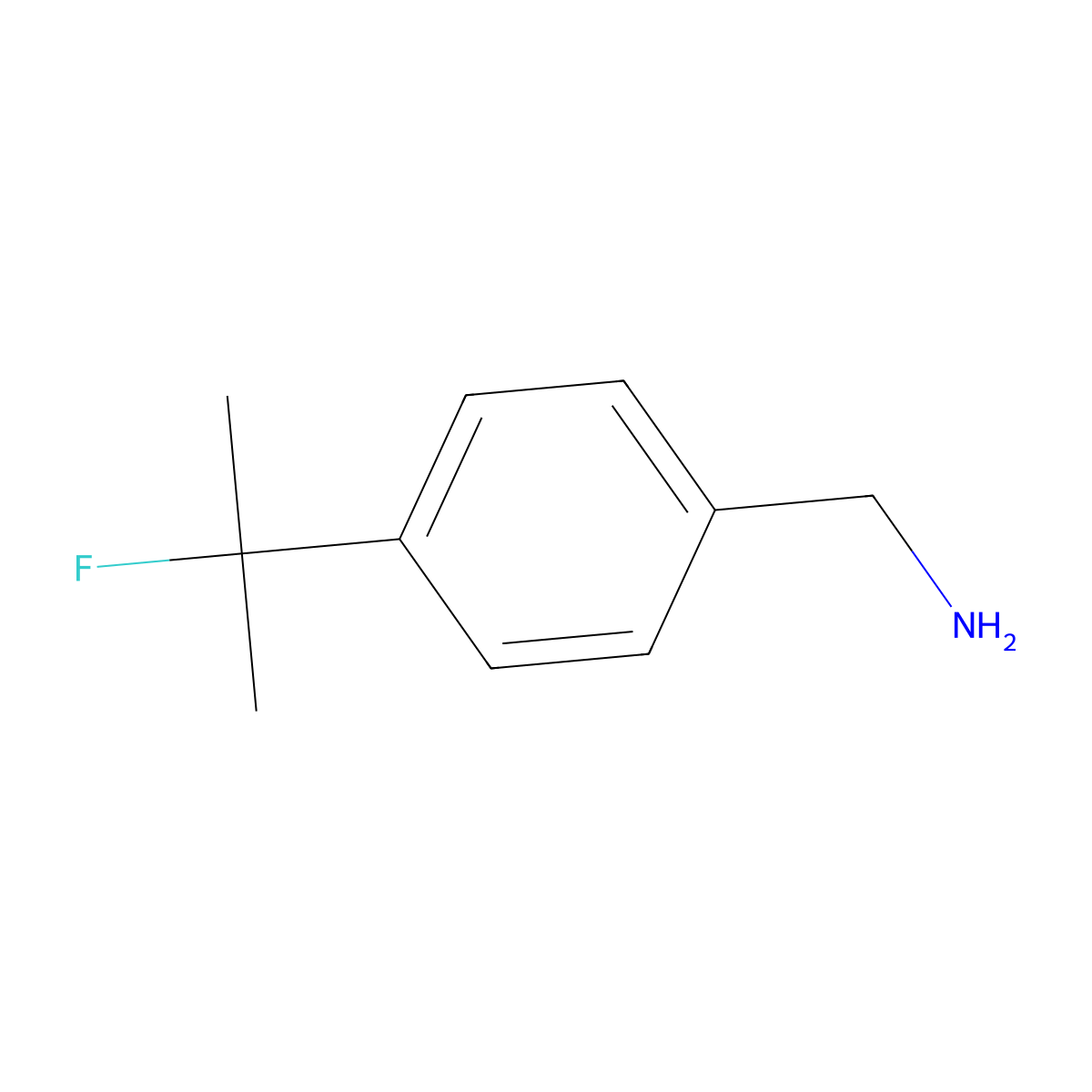 [4-(2-Fluoropropan-2-yl)phenyl]methanamine molecular structure, CAS 1550968-10-9