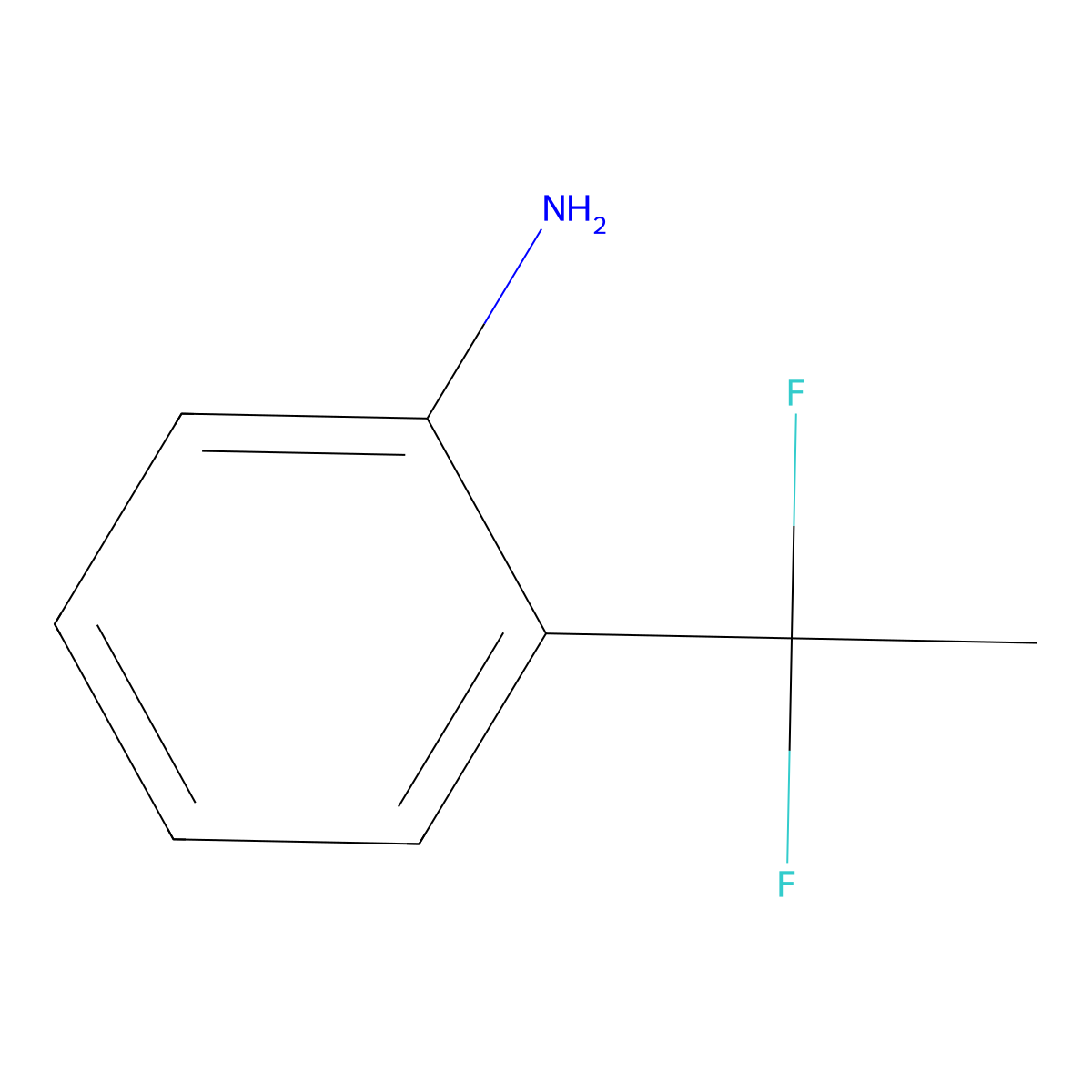 2-(1,1-Difluoroethyl)aniline molecular structure, CAS 1550968-78-9