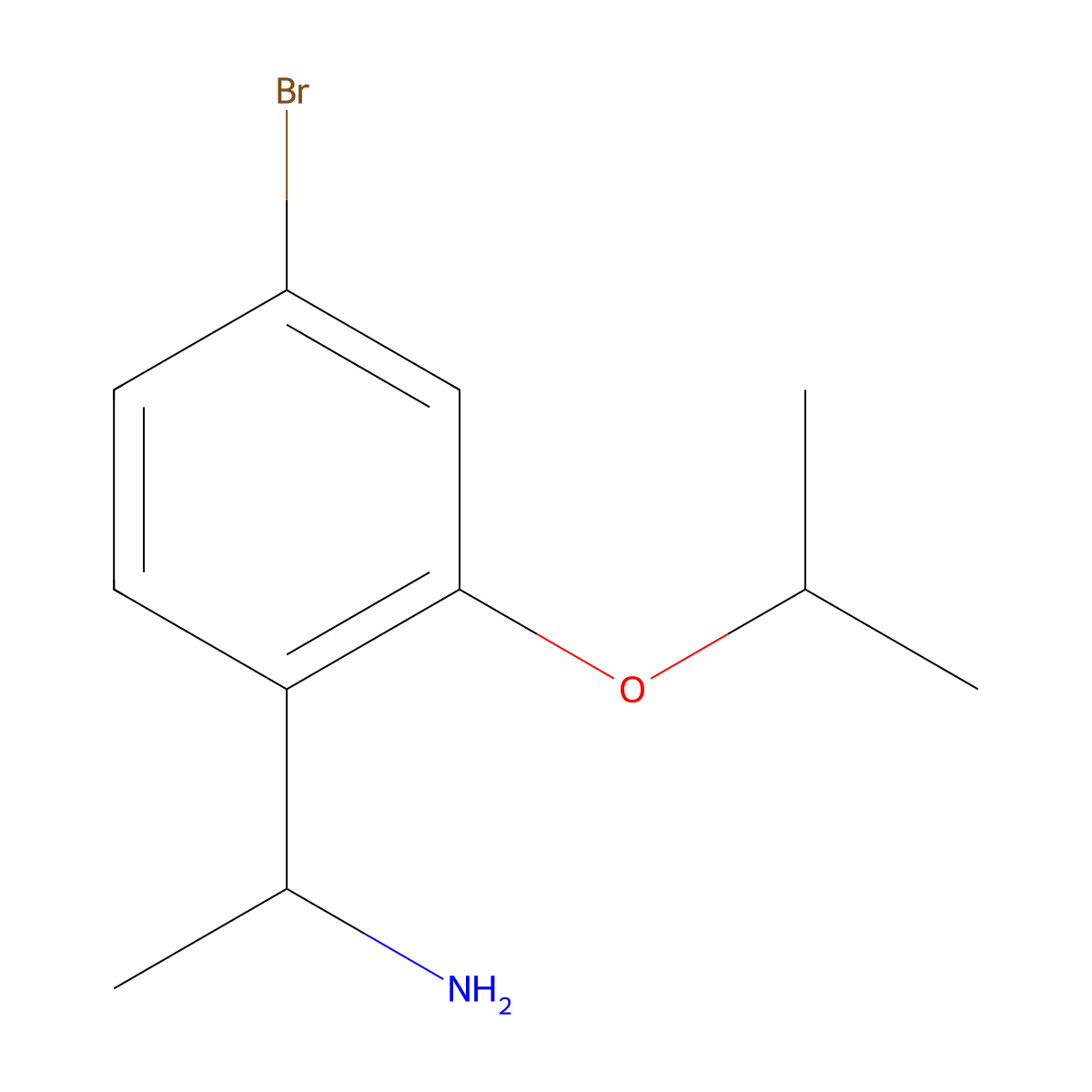 1-(4-Bromo-2-isopropoxyphenyl)ethylamine molecular structure, CAS 1550986-96-3