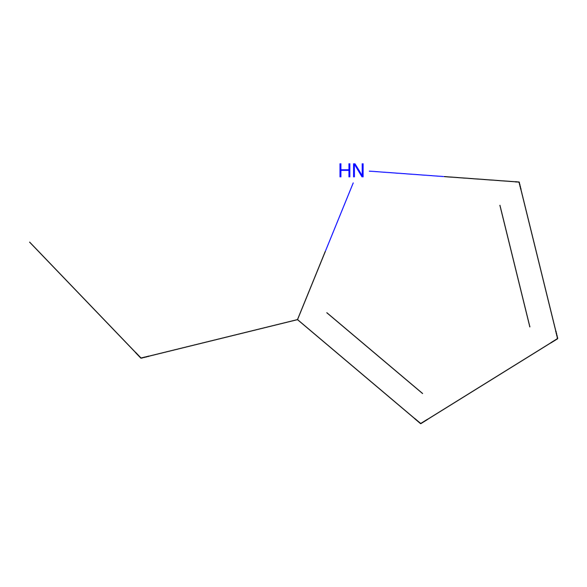 2-Ethylpyrrole molecular structure, CAS 1551-06-0