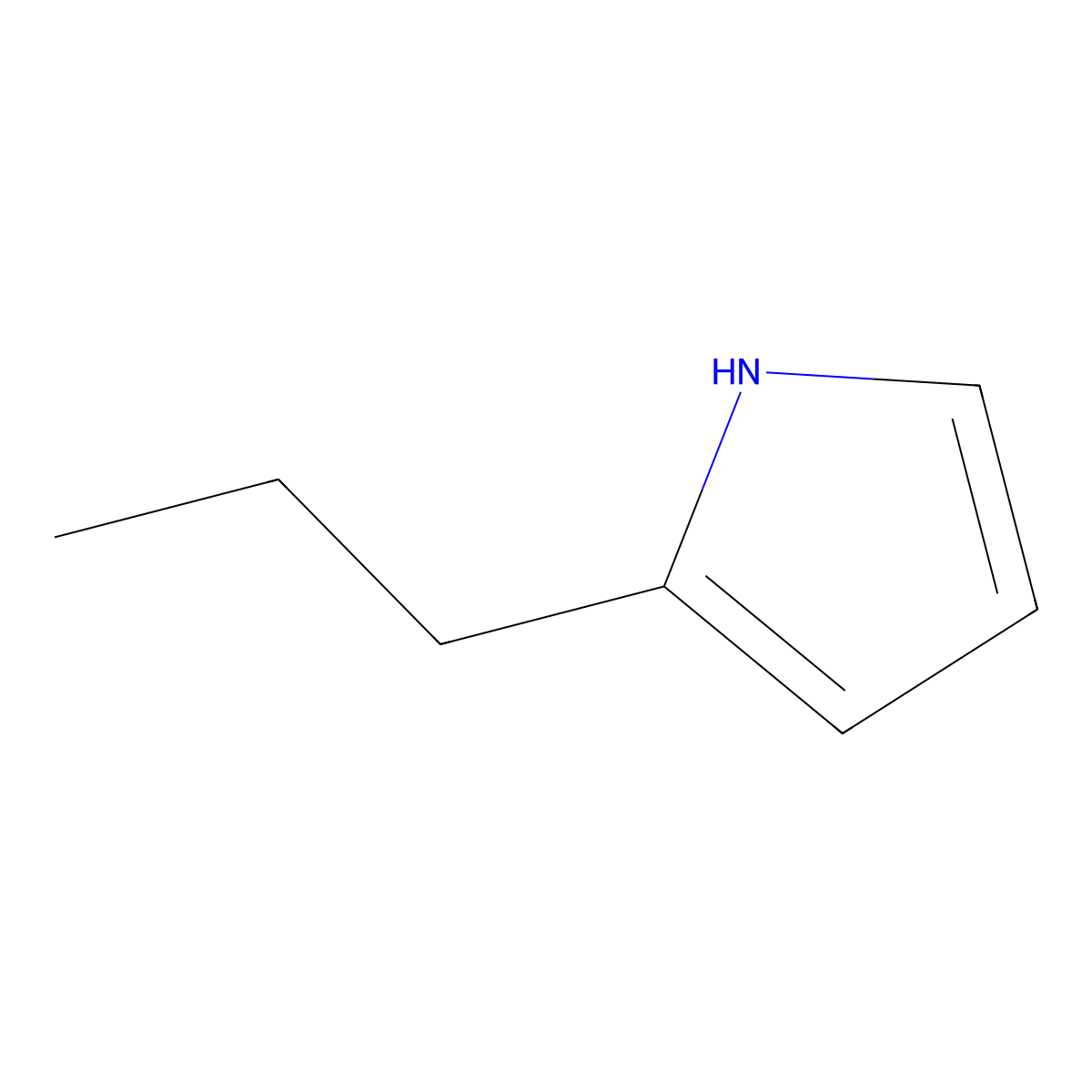 2-propyl-1H-pyrrole molecular structure, CAS 1551-08-2