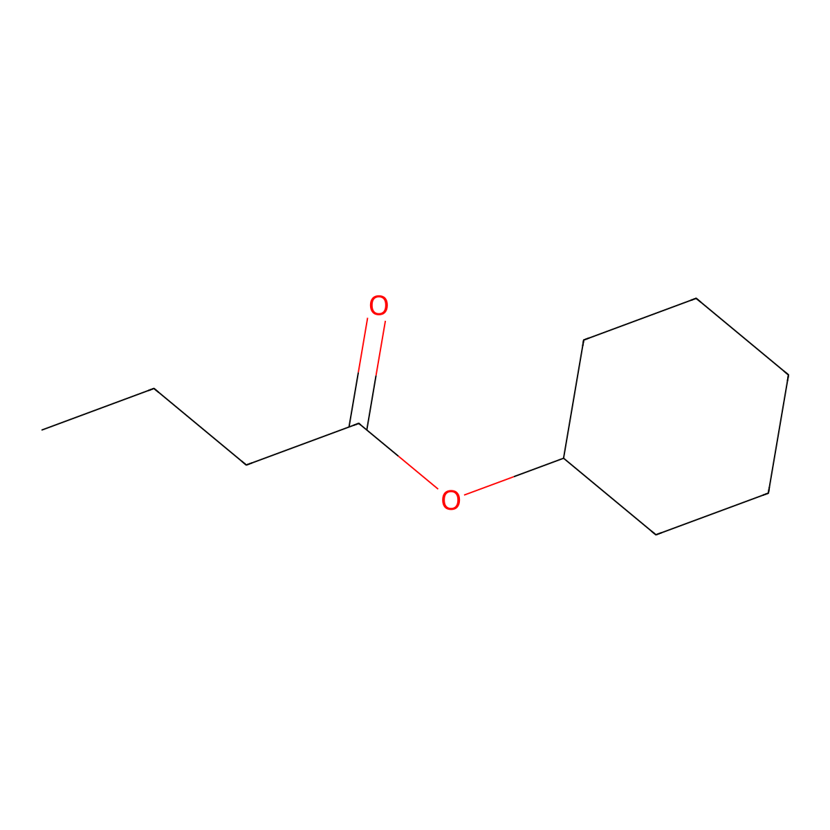 Cyclohexyl butyrate molecular structure, CAS 1551-44-6