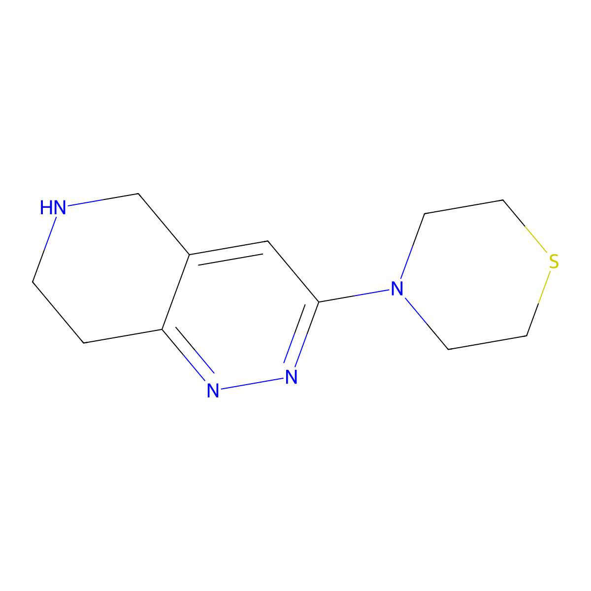 4-(5,6,7,8-Tetrahydropyrido[4,3-c]pyridazin-3-yl)thiomorpholine molecular structure, CAS 1551019-98-7