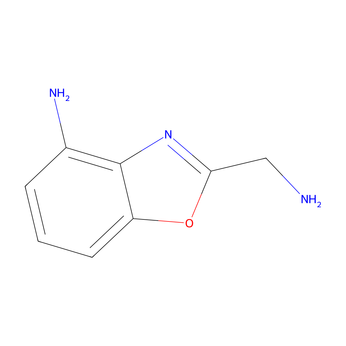 4-Aminobenzoxazole-2-methanamine molecular structure, CAS 1551033-41-0