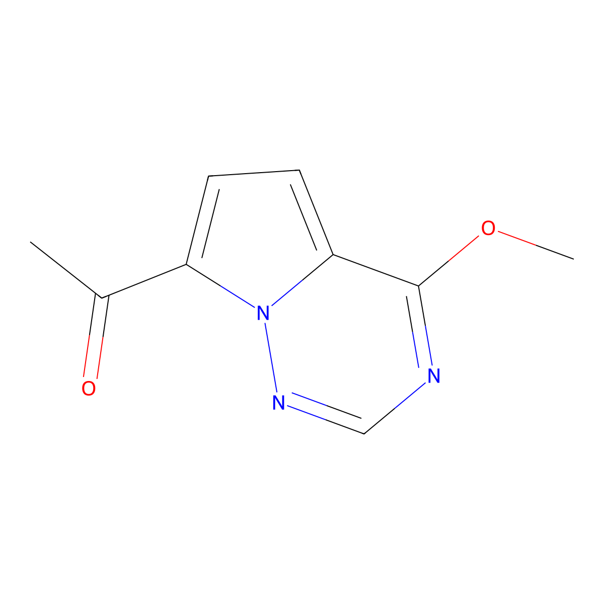 1-(4-Methoxypyrrolo[2,1-f][1,2,4]triazin-7-yl)ethan-1-one molecular structure, CAS 1551034-09-3