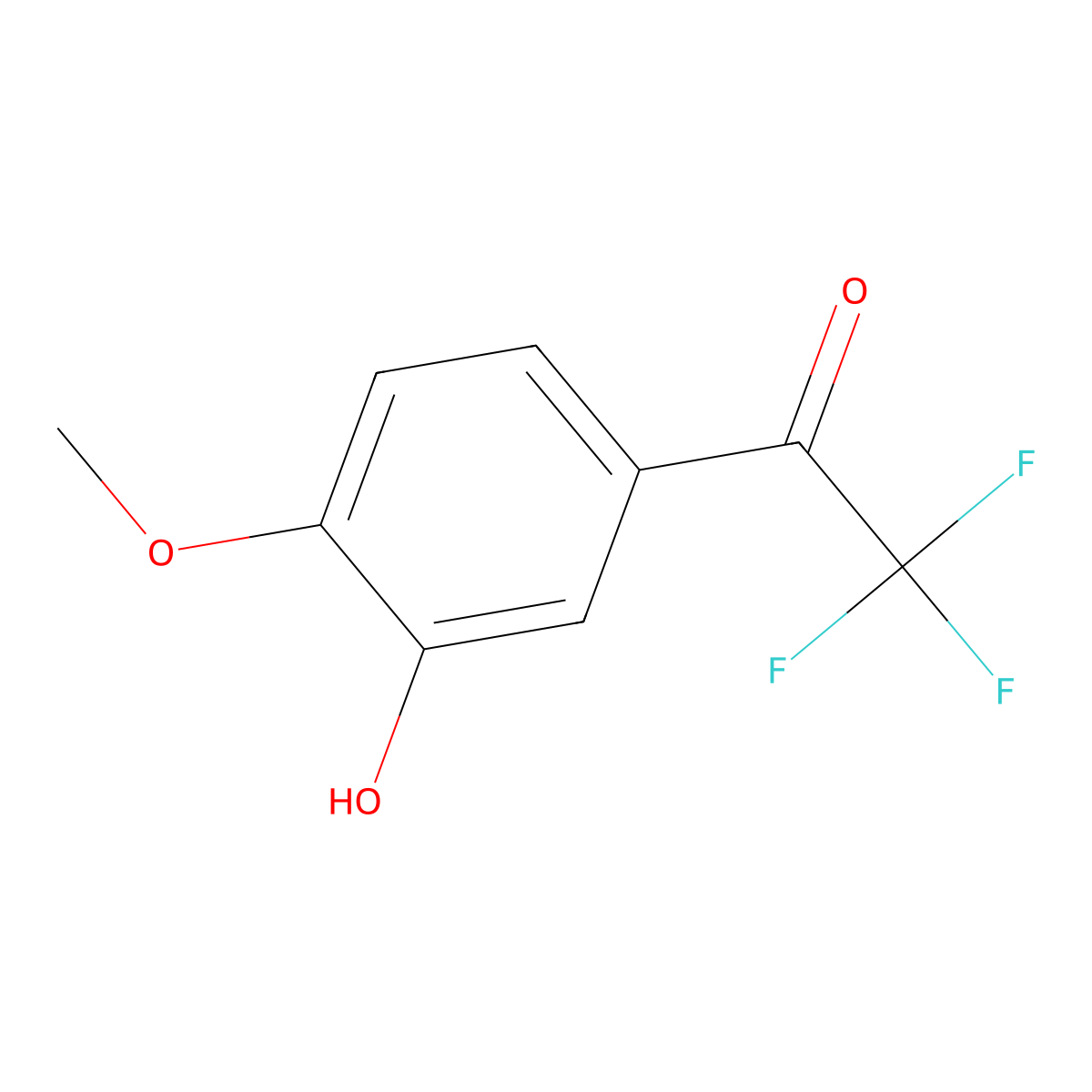 2,2,2-Trifluoro-1-(3-hydroxy-4-methoxyphenyl)ethan-1-one molecular structure, CAS 1551034-83-3