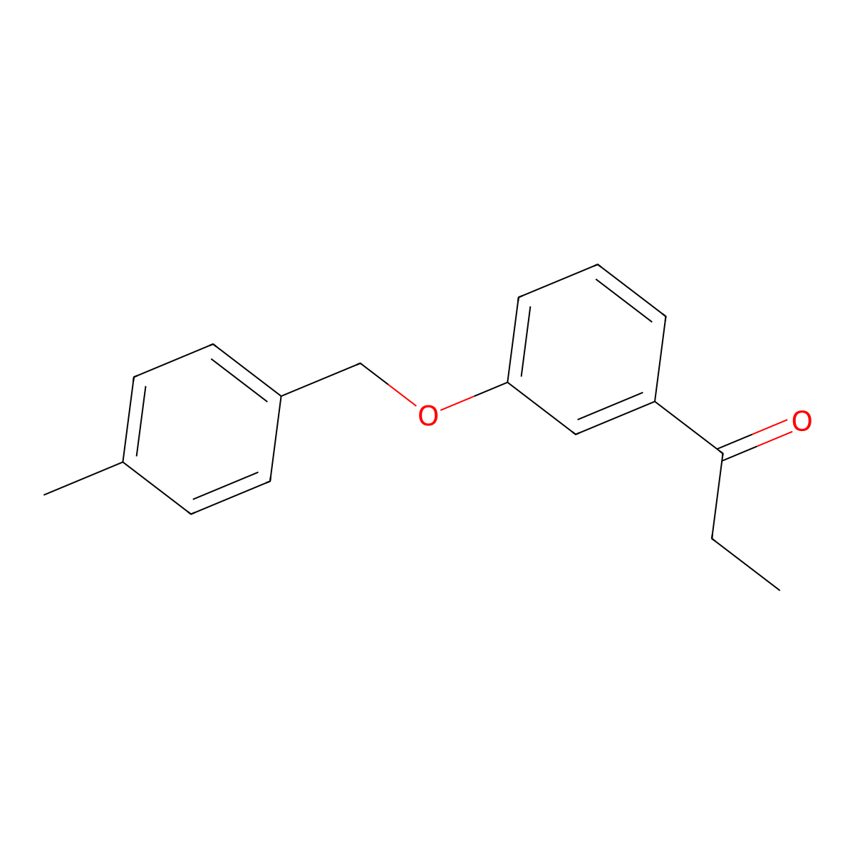 1-Propanone, 1-[3-[(4-methylphenyl)methoxy]phenyl]- molecular structure, CAS 1551035-54-1