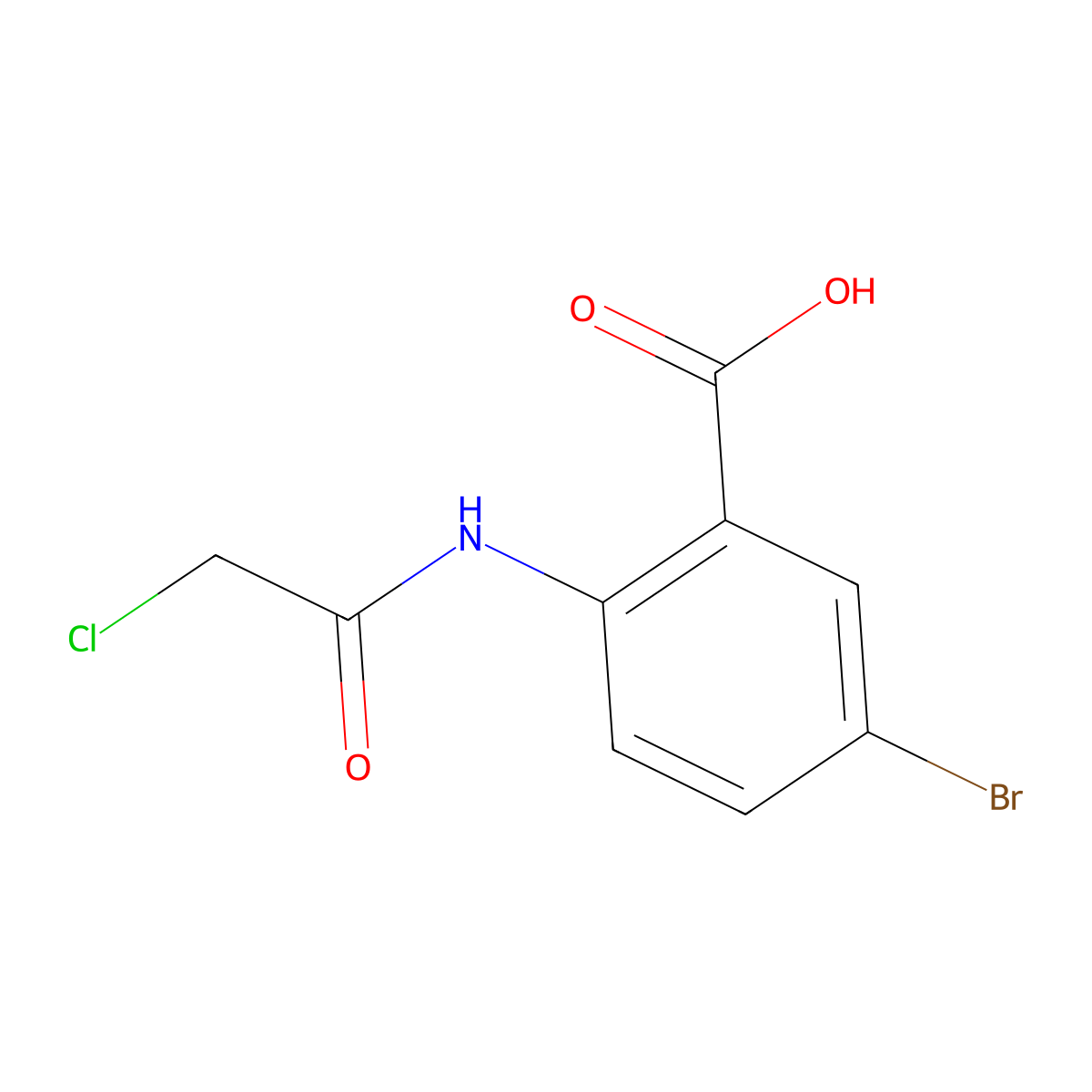 5-Bromo-2-(2-chloroacetamido)benzoic acid molecular structure, CAS 155104-20-4