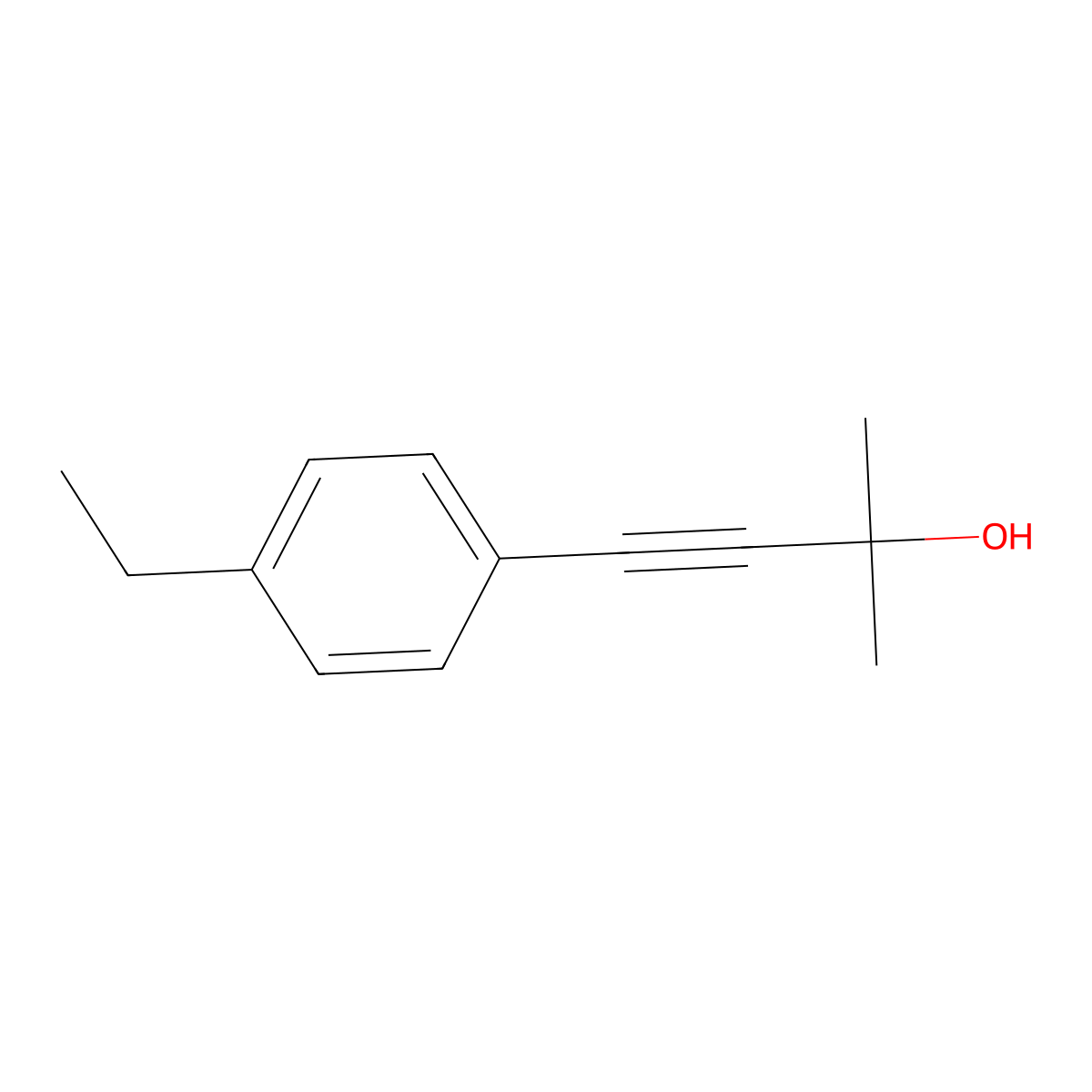 4-(4-Ethylphenyl)-2-methylbut-3-yn-2-ol molecular structure, CAS 155105-68-3