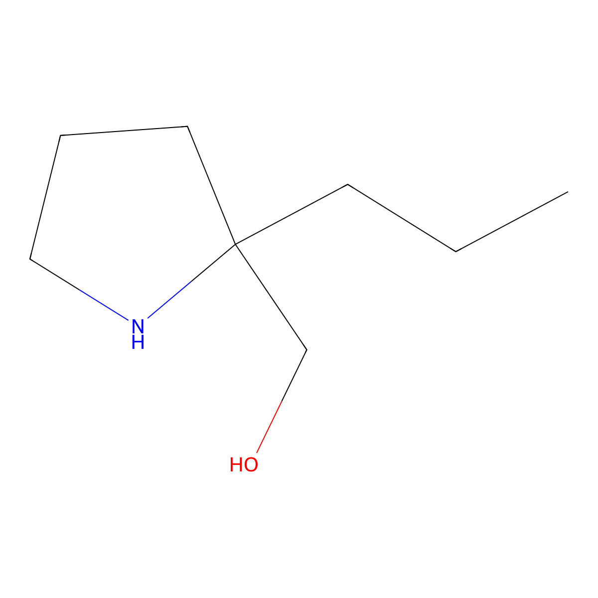 (2-Propylpyrrolidin-2-yl)methanol molecular structure, CAS 1551051-57-0