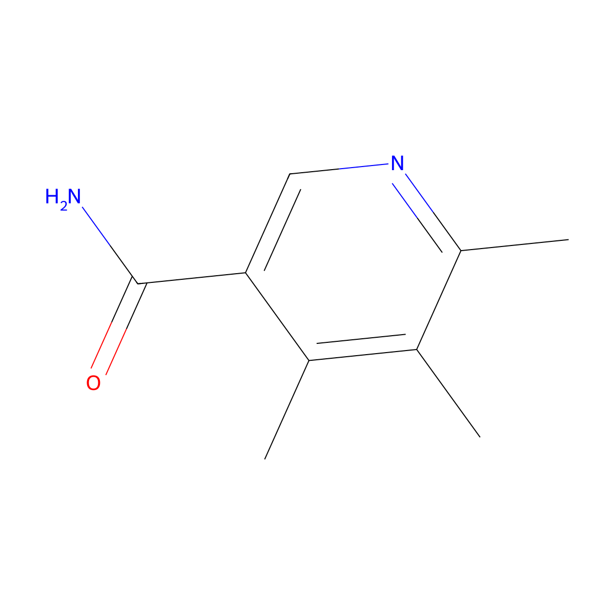 4,5,6-Trimethylnicotinamide molecular structure, CAS 1551064-56-2
