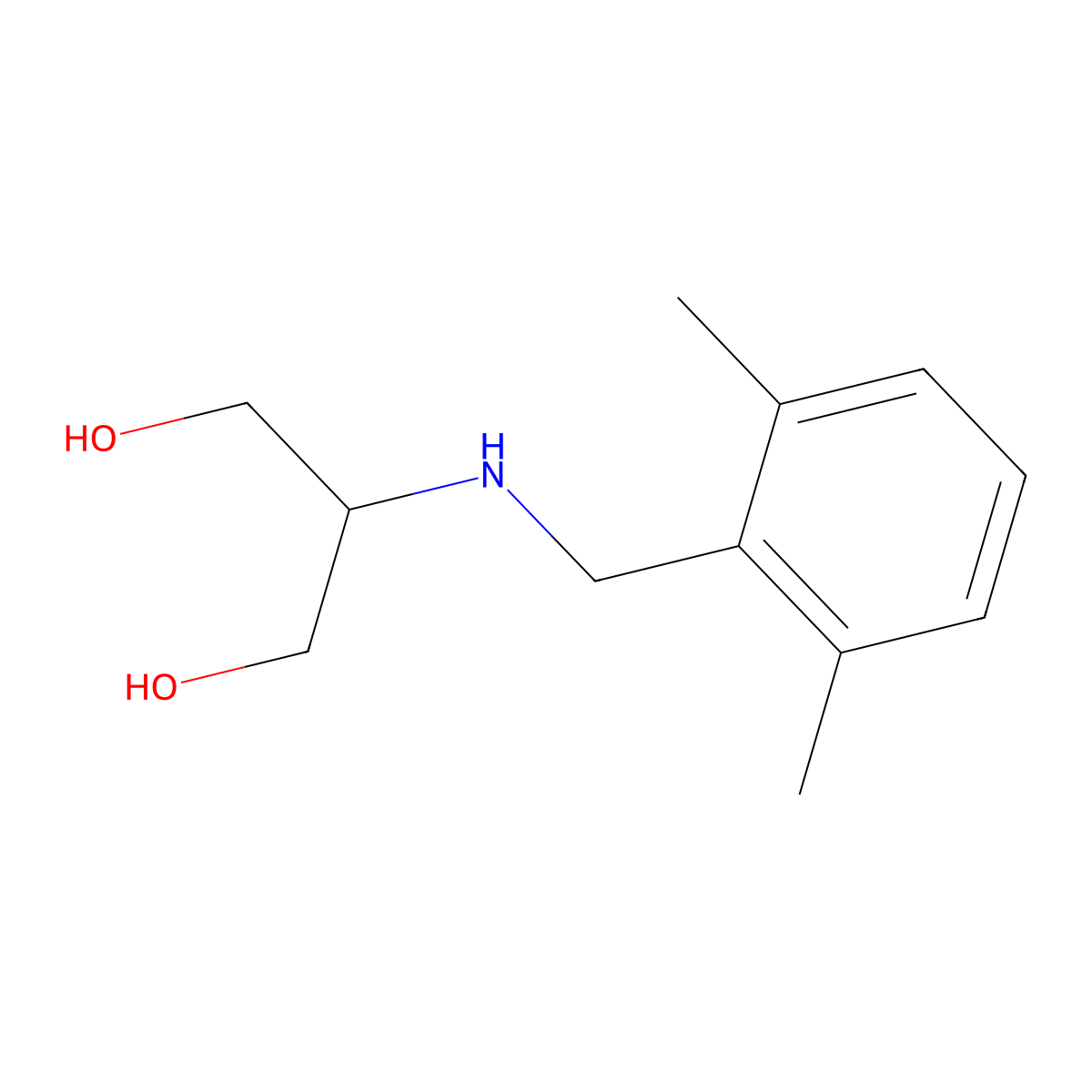 2-{[(2,6-Dimethylphenyl)methyl]amino}propane-1,3-diol molecular structure, CAS 1551083-13-6