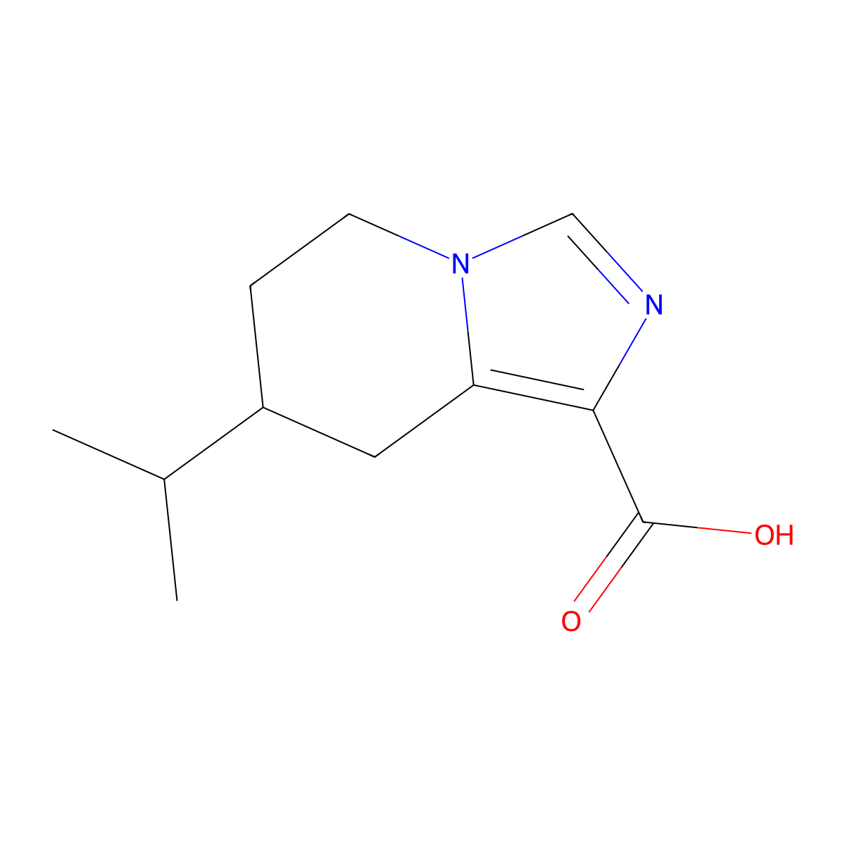 7-Isopropyl-5,6,7,8-tetrahydroimidazo[1,5-A]pyridine-1-carboxylic acid molecular structure, CAS 1551093-73-2