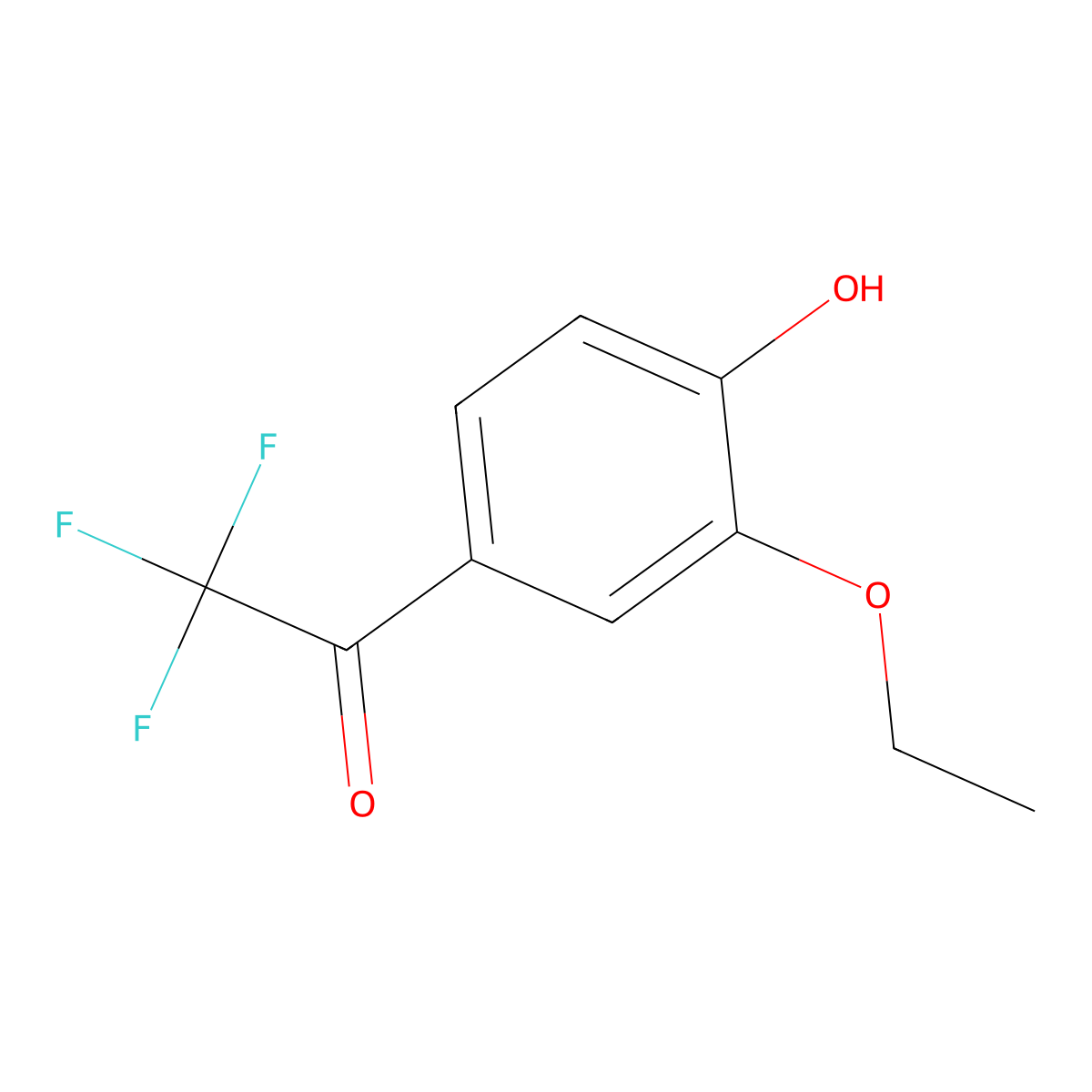 1-(3-Ethoxy-4-hydroxyphenyl)-2,2,2-trifluoroethan-1-one molecular structure, CAS 1551094-24-6