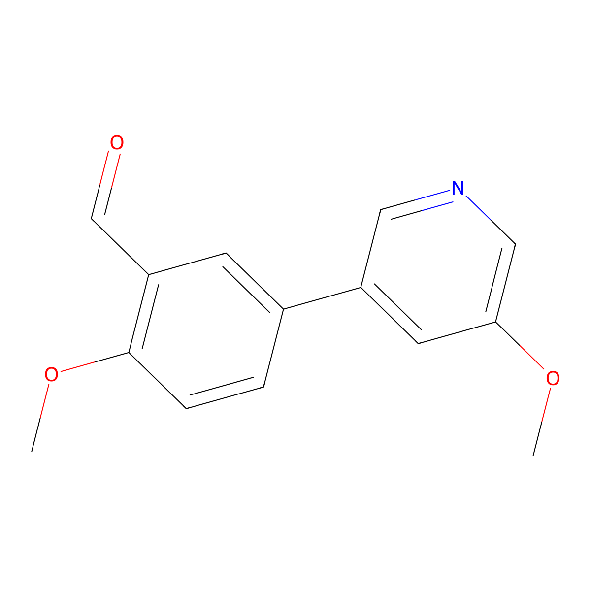 2-Methoxy-5-(5-methoxypyridin-3-yl)benzaldehyde molecular structure, CAS 1551119-09-5