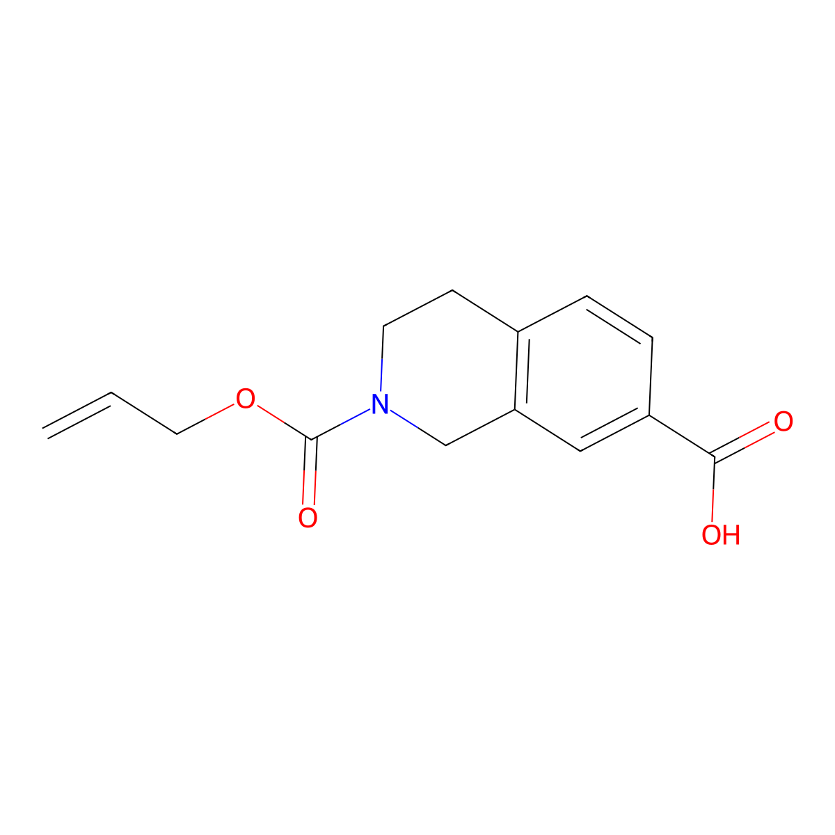 2-[(Prop-2-en-1-yloxy)carbonyl]-1,2,3,4-tetrahydroisoquinoline-7-carboxylic acid molecular structure, CAS 1551119-41-5