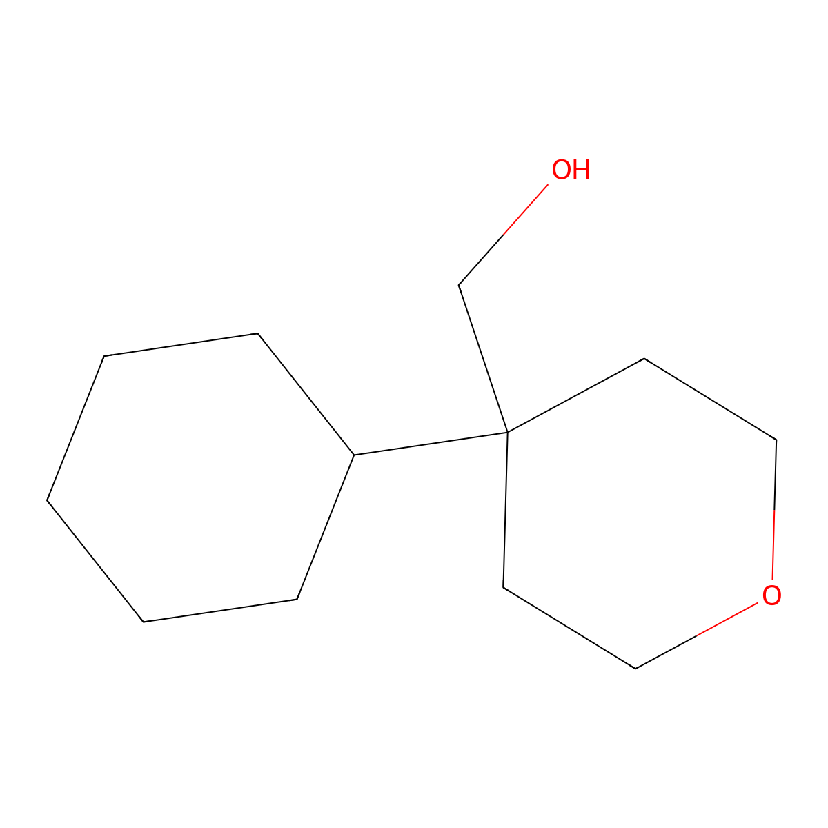 (4-Cyclohexyloxan-4-yl)methanol molecular structure, CAS 1551139-51-5