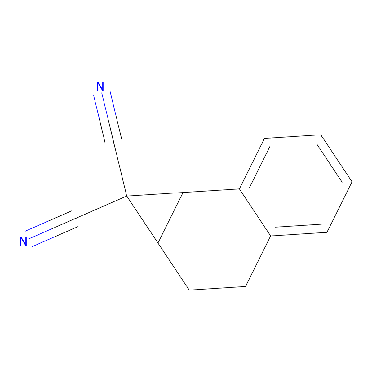 1H,1aH,2H,3H,7bH-cyclopropa[a]naphthalene-1,1-dicarbonitrile molecular structure, CAS 1551163-53-1