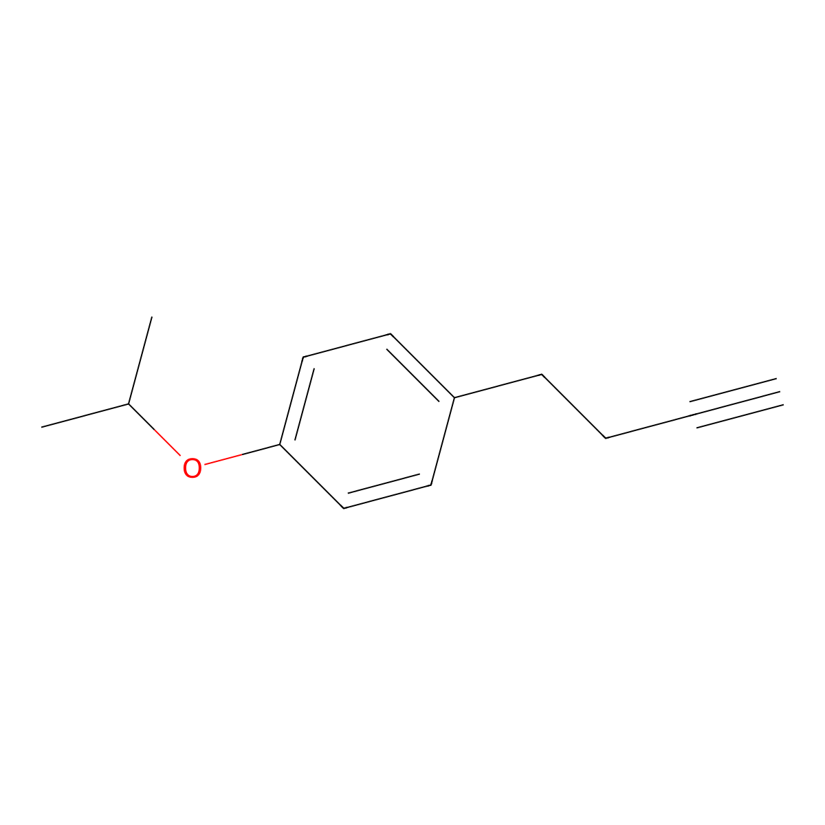 1-(But-3-yn-1-yl)-4-(propan-2-yloxy)benzene molecular structure, CAS 1551177-32-2