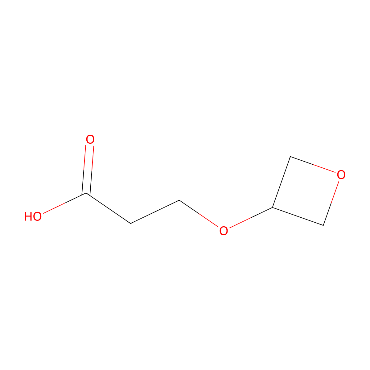 3-(Oxetan-3-yloxy)propanoic acid molecular structure, CAS 1551179-14-6