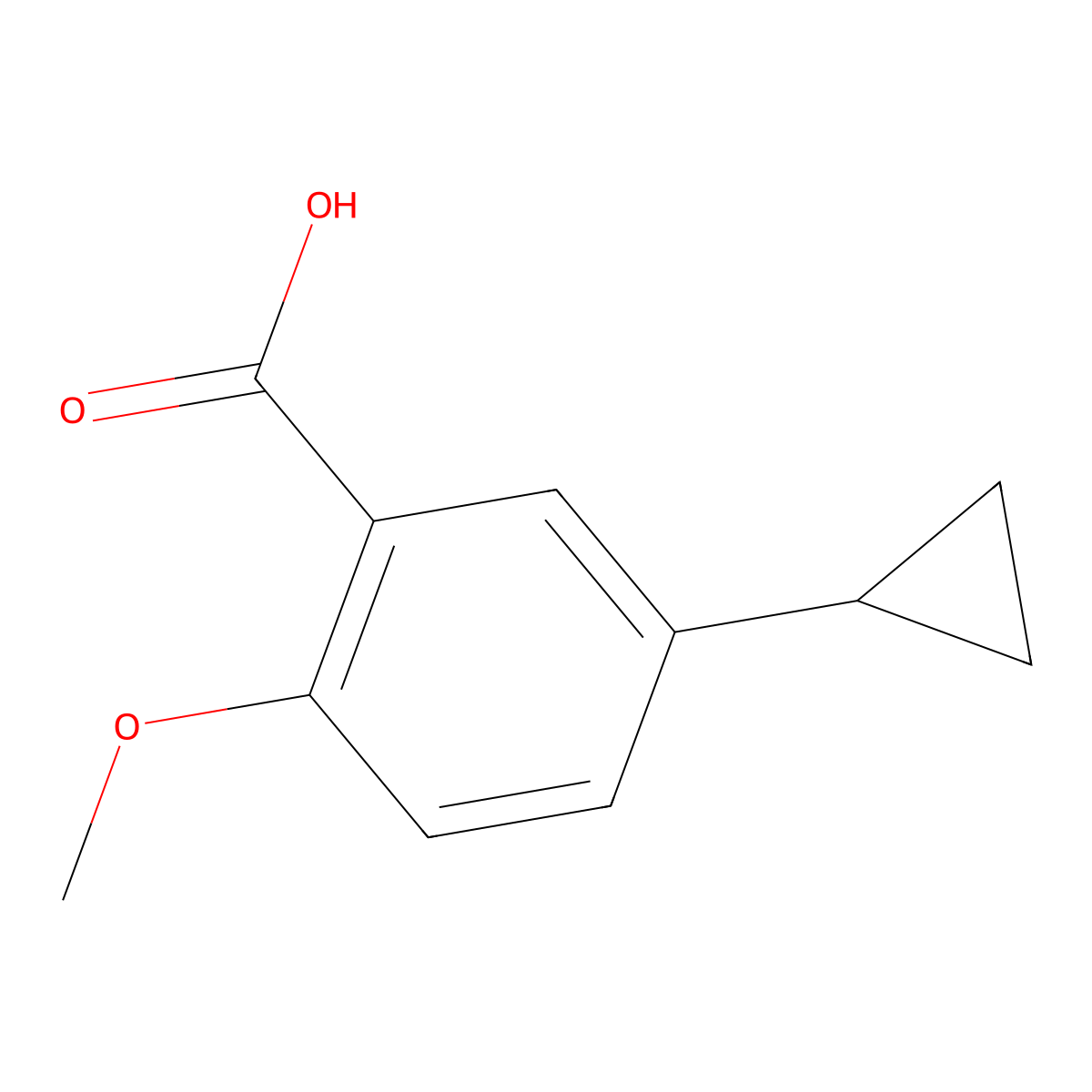 5-Cyclopropyl-2-methoxybenzoic acid molecular structure, CAS 1551181-02-2