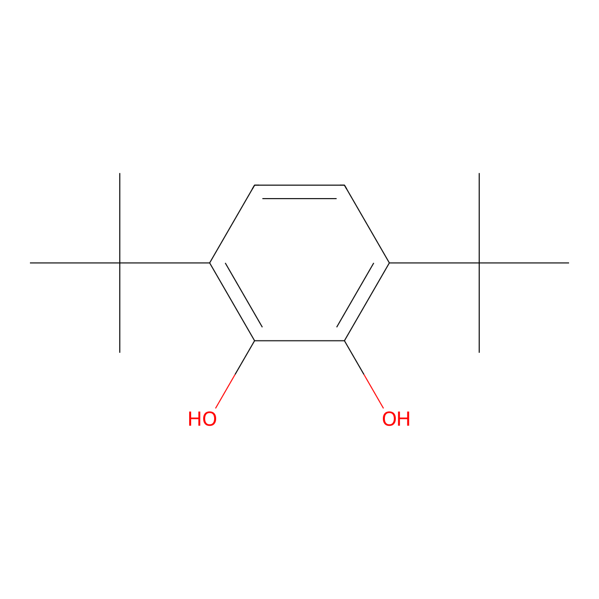3,6-Di-tert-butyl-catechol molecular structure, CAS 15512-06-8