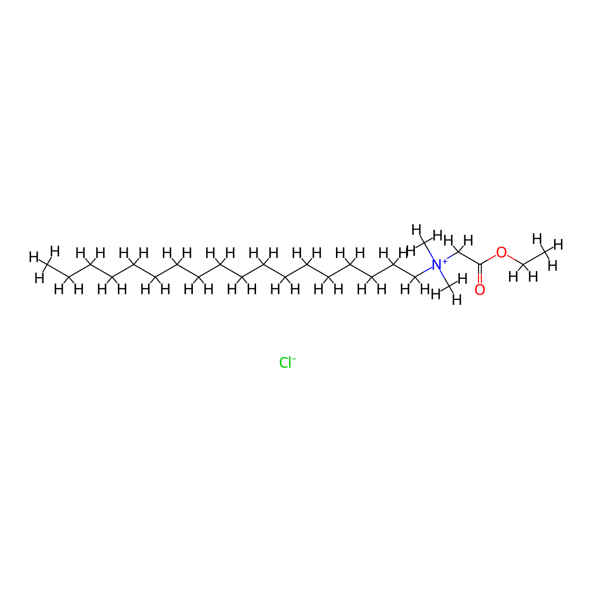 N-(2-Ethoxy-2-oxoethyl)-N,N-dimethyloctadecan-1-aminium chloride molecular structure, CAS 15512-12-6