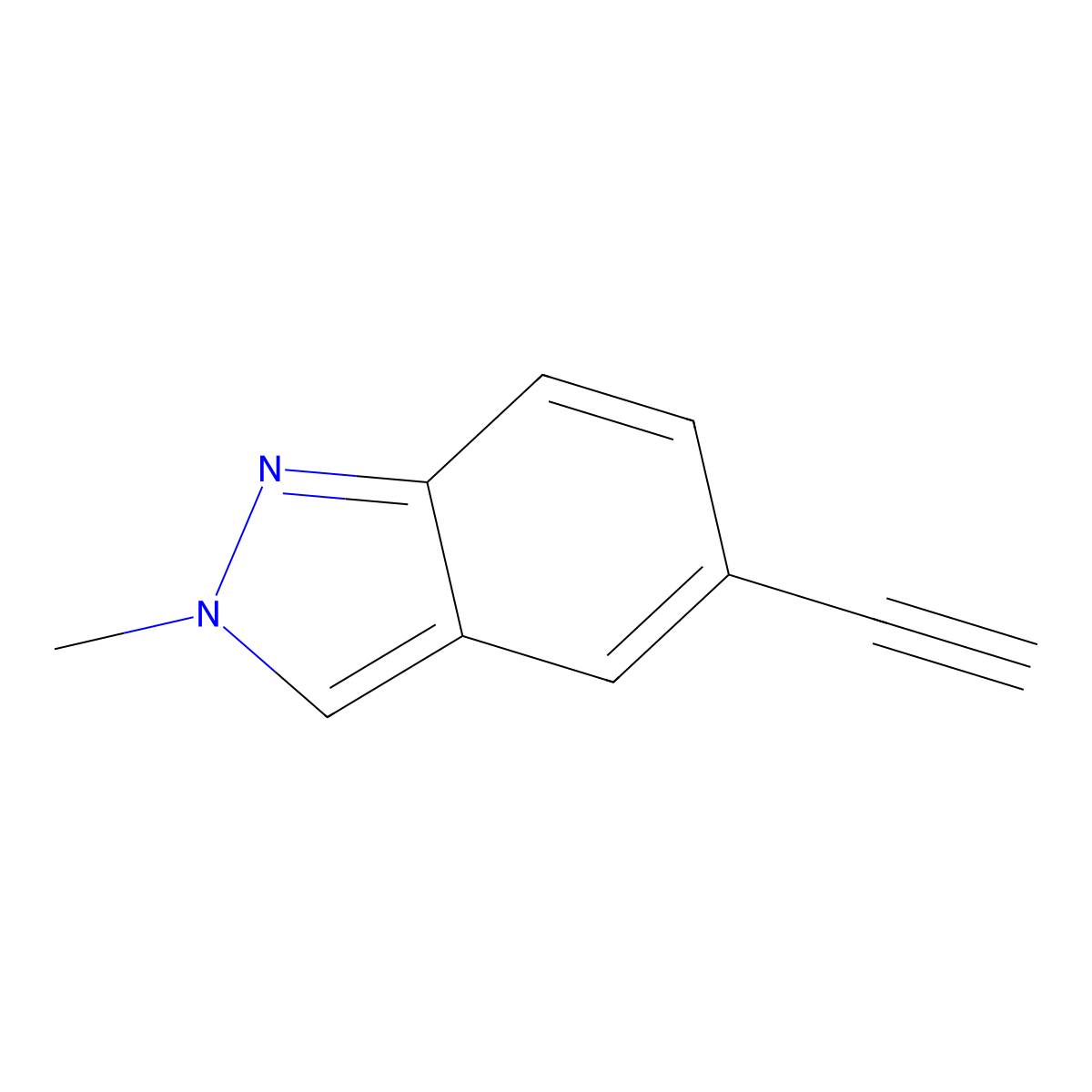 5-Ethynyl-2-methyl-2H-indazole molecular structure, CAS 1551200-32-8