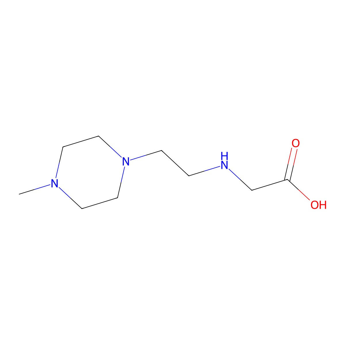 2-{[2-(4-Methylpiperazin-1-yl)ethyl]amino}acetic acid molecular structure, CAS 1551203-93-0