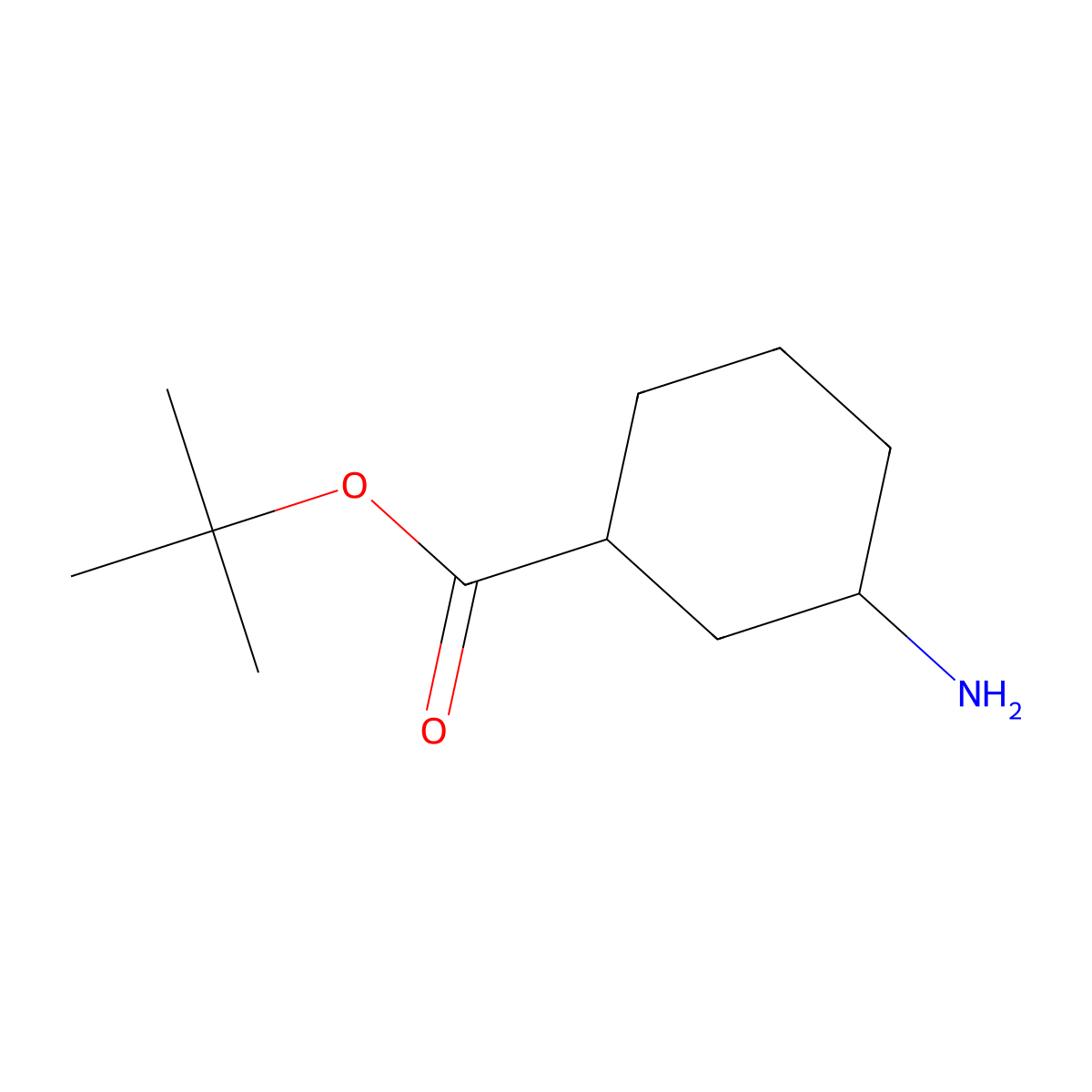 tert-Butyl (1S,3R)-3-aminocyclohexane-1-carboxylate molecular structure, CAS 1551267-42-5