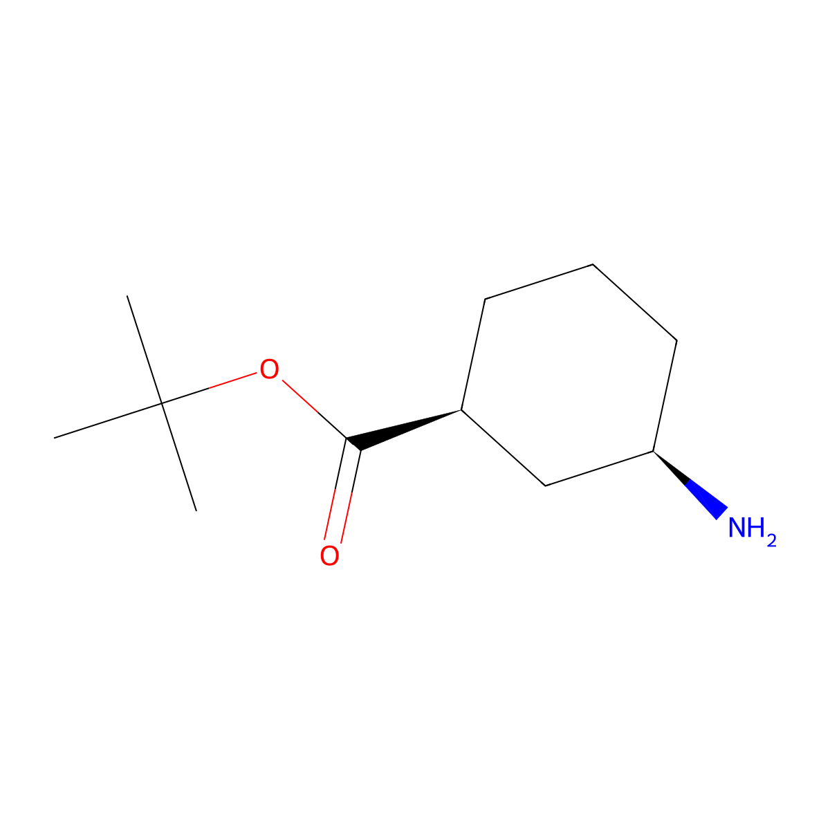 tert-Butyl (1S,3R)-3-aminocyclohexane-1-carboxylate molecular structure, CAS 1551267-42-5