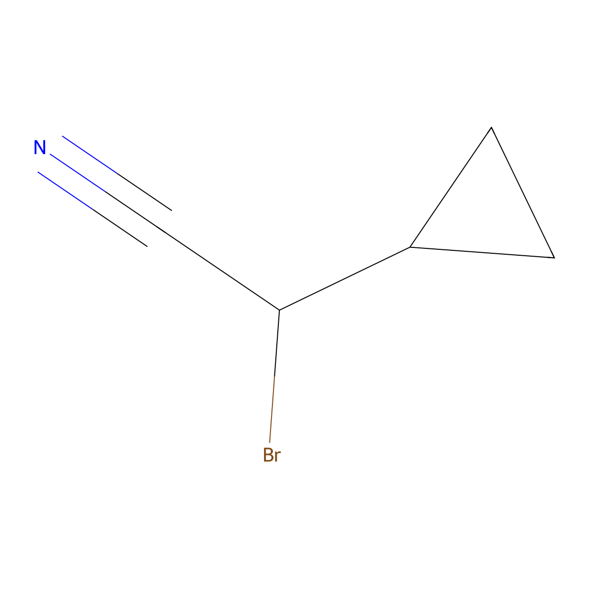 2-Bromo-2-cyclopropylacetonitrile molecular structure, CAS 1551295-22-7