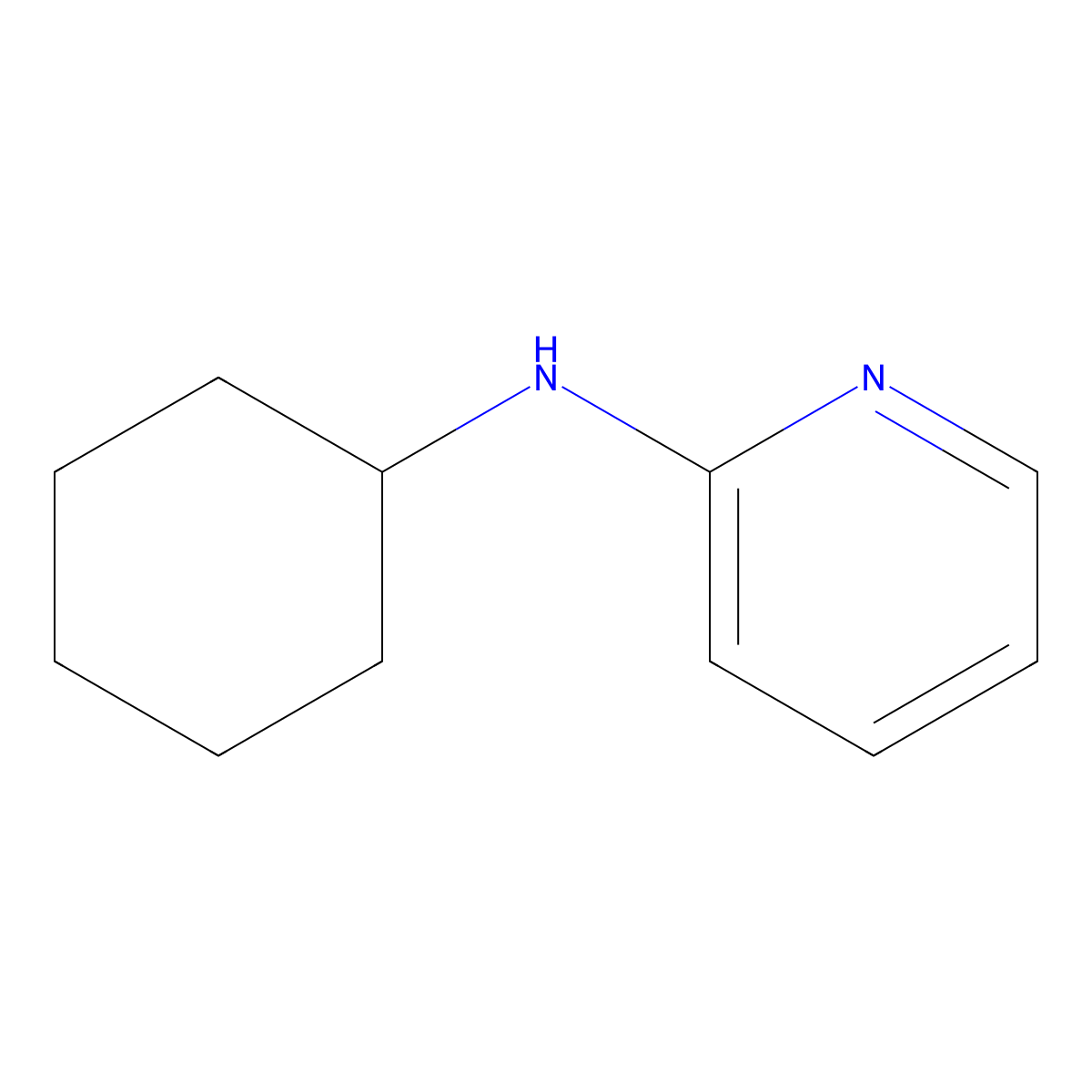 N-Cyclohexylpyridin-2-amine molecular structure, CAS 15513-16-3