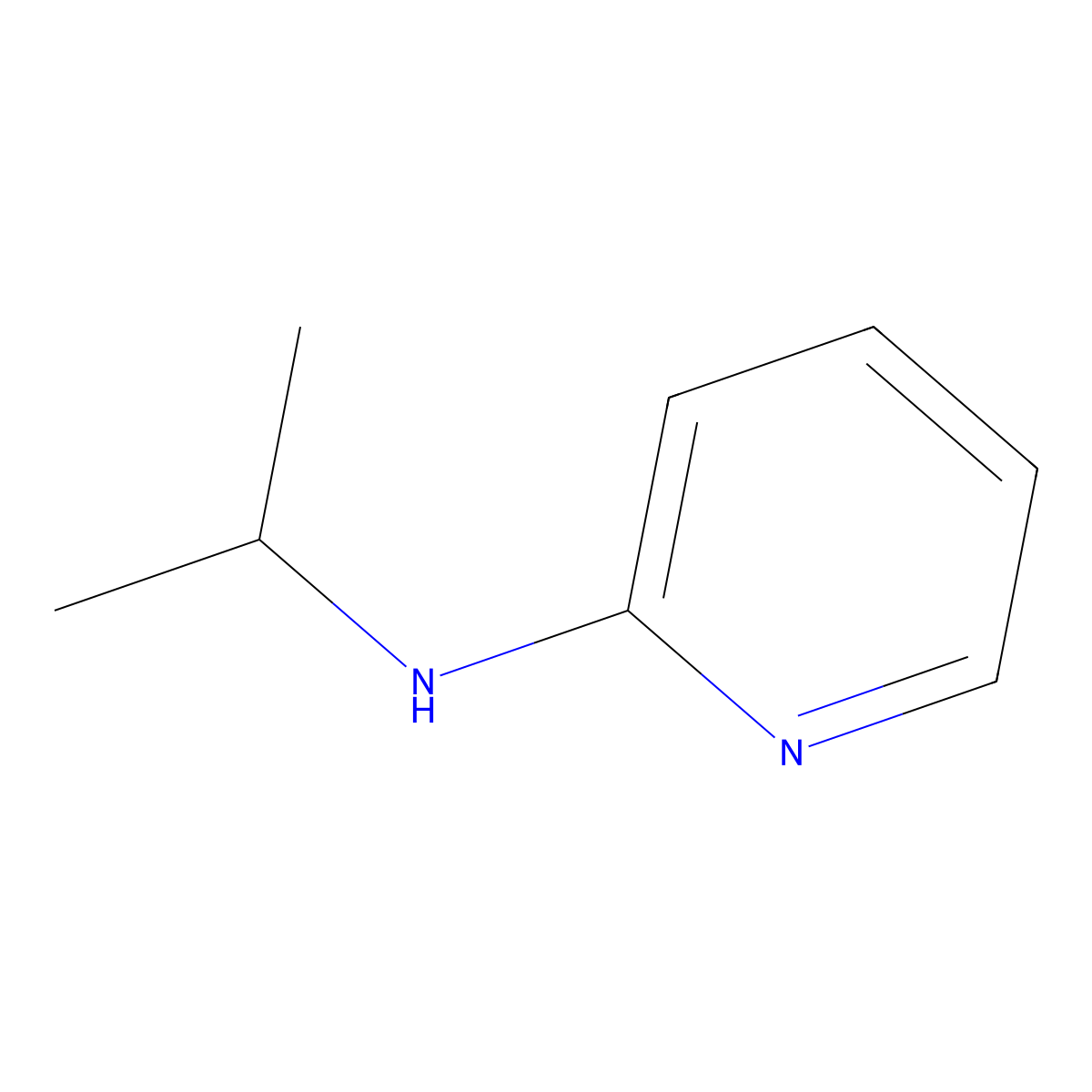 N-(propan-2-yl)pyridin-2-amine molecular structure, CAS 15513-18-5