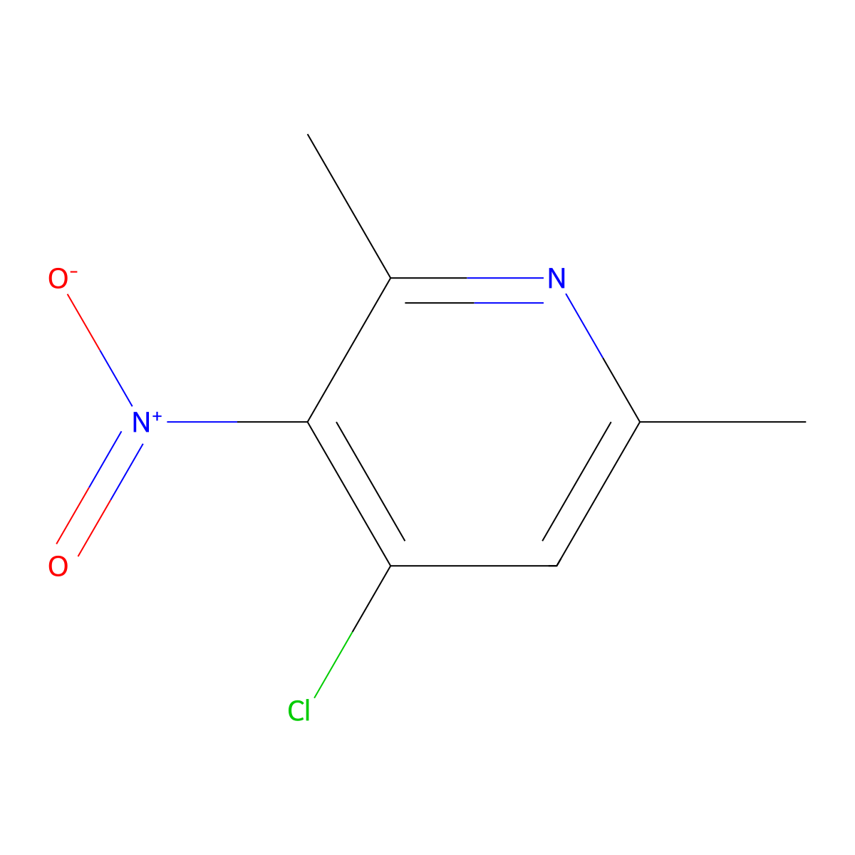 4-Chloro-2,6-dimethyl-3-nitropyridine molecular structure, CAS 15513-48-1