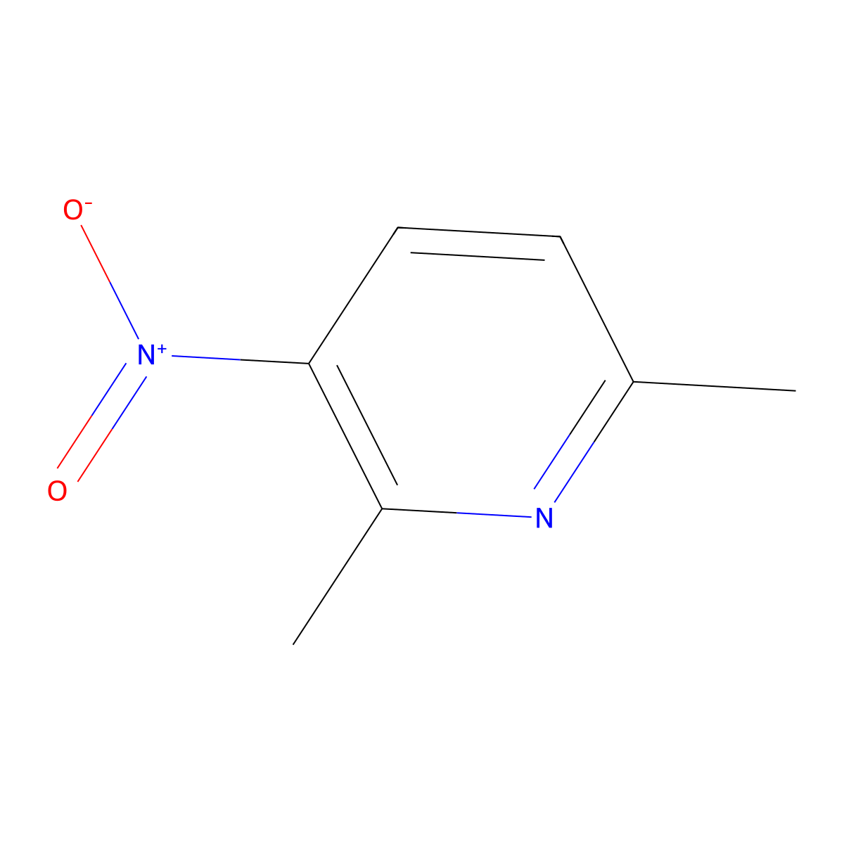 2,6-Dimethyl-3-nitropyridine molecular structure, CAS 15513-52-7