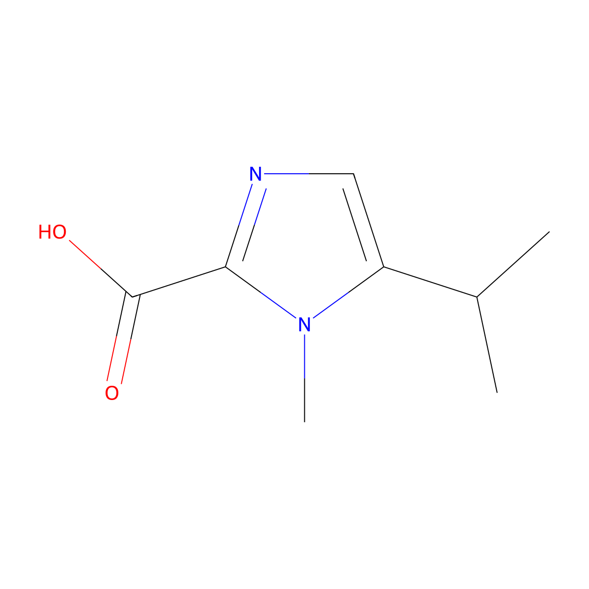 5-Isopropyl-1-methyl-1H-imidazole-2-carboxylic acid molecular structure, CAS 1551304-91-6